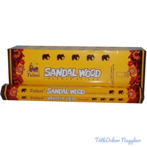 Tulasi Sandalwood / Szantálfa füstölő hexa indiai 20 db