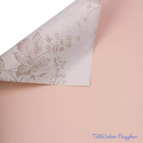 Vintage virágmintás fólia ív 55 x 55cm, 20db - Bézs