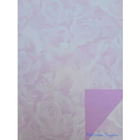   Vízhatlan mintás ív 70x100cm - Rózsafejmintás - Levendula