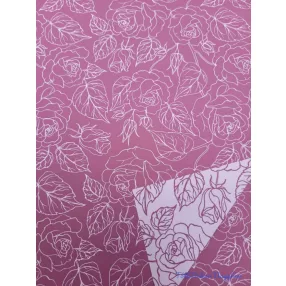 Vízhatlan mintás ív 70x100cm - Karcos Rózsás - Mályva