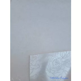 Vízhatlan mintás ív 70x100cm - Karcos Rózsás - Fehér