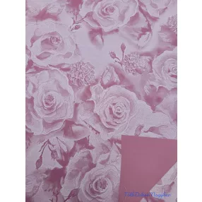 Vízhatlan mintás ív 70x100cm - Rózsafejmintás - Mályva