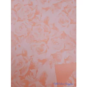 Vízhatlan mintás ív 70x100cm - Rózsafejmintás - Barack