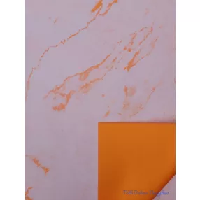   Vízhatlan mintás ív 70x100cm - Márvány mintás - Narancssárga