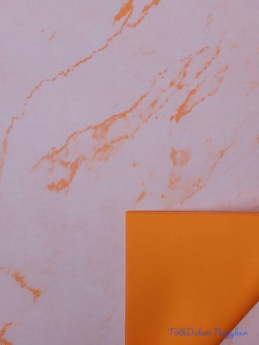Vízhatlan mintás ív 70x100cm - Márvány mintás - Narancssárga