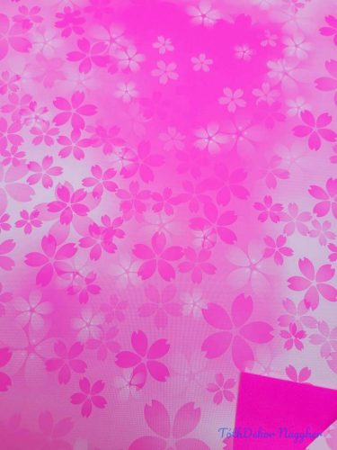 Vízhatlan mintás ív 70x100cm - Kis-Nagy Ötszirmú - Pink
