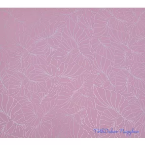   Vízhatlan mintás ív 70x100cm - Karcos Leveles - Rózsaszín