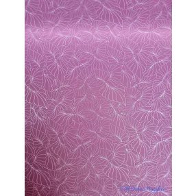 Vízhatlan mintás ív 70x100cm - Karcos Leveles - Mályva