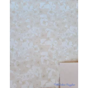 Vízhatlan mintás ív 70x100cm - Hortenzia mintás - Bézs