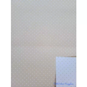   Vízhatlan mintás ív 70x100cm - Pöttyös Kétoldalú - Bézs-Fehér