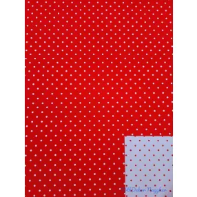   Vízhatlan mintás ív 70x100cm - Pöttyös Kétoldalú - Piros-Fehér