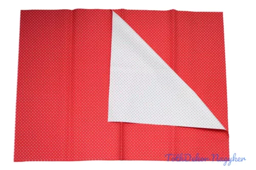 Vízhatlan mintás ív 70x100cm - Pöttyös Kétoldalú - Piros-Fehér