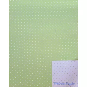   Vízhatlan mintás ív 70x100cm - Pöttyös Kétoldalú - Világos Zöld-Fehér