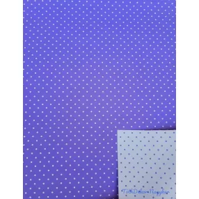   Vízhatlan mintás ív 70x100cm - Pöttyös Kétoldalú - Levendula-Fehér