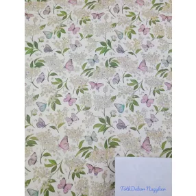 Vízhatlan mintás ív 70x100cm - Lepke mintás - Fehér