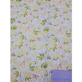   Vízhatlan mintás ív 70x100cm - Lepke mintás - Kékes Lila