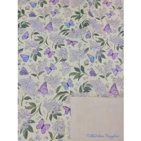 Vízhatlan mintás ív 70x100cm - Lepke mintás - Krém