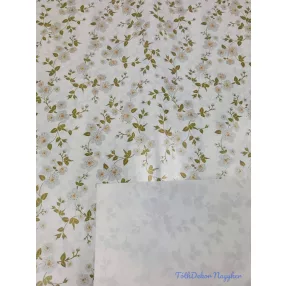 Vízhatlan mintás ív 70x100cm - Barackvirágos - Fehér