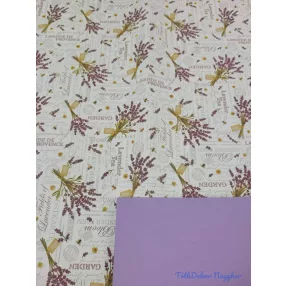   Vízhatlan mintás ív 70x100cm - Levendula mintás - Levendula