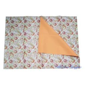 Vízhatlan mintás ív 70x100cm - Őszi Almás - Narancs