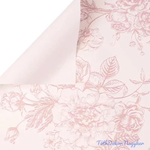 Victorian sketch fólia ív 57 x 57cm, 20db - Halvány antik rózsaszín