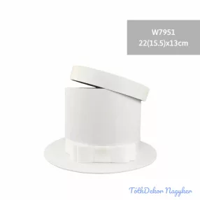 Kalap doboz 22x13 cm - Fehér