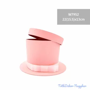 Kalap doboz 22x13 cm - Rózsaszín